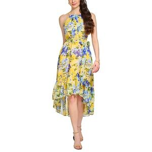 Floral High Low Midi Dress